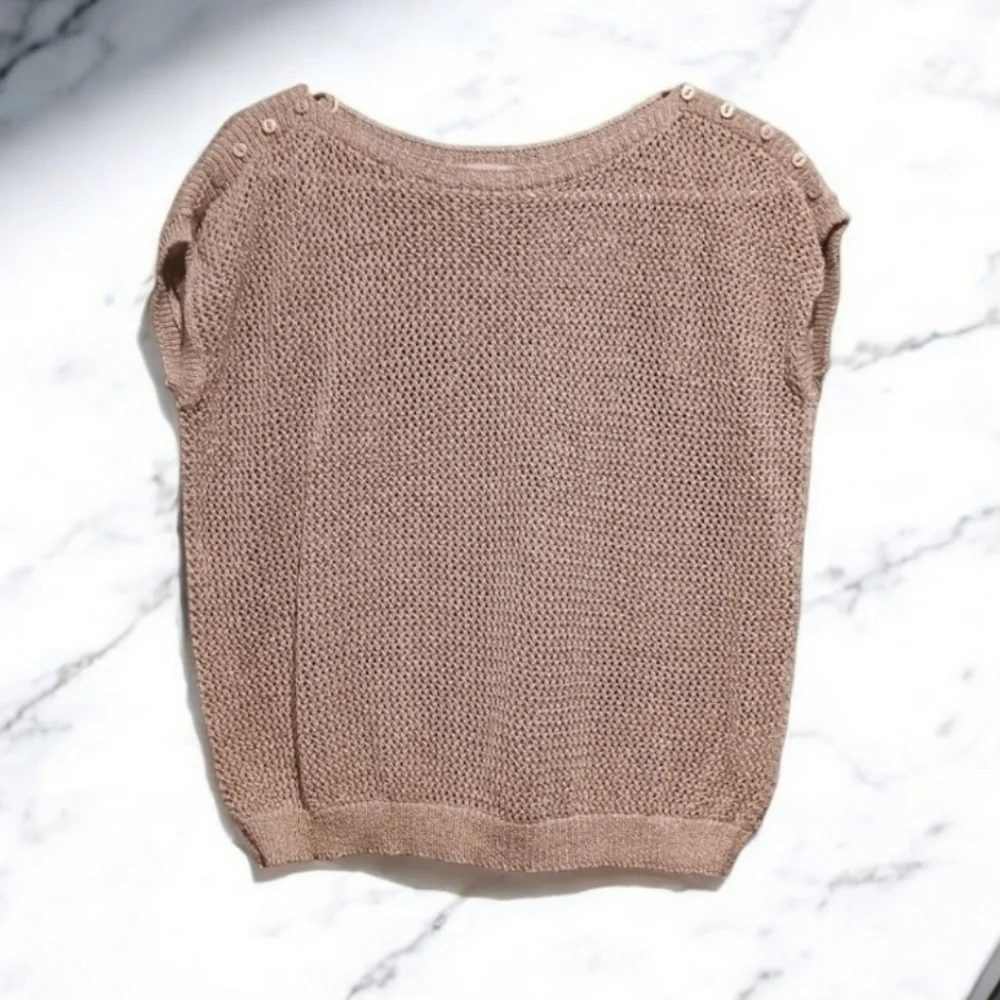 Poles  Grey Knit Sweater Shirt Blouse Womans size Medium